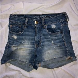 American Eagle High Rise Jean Shorts size 2